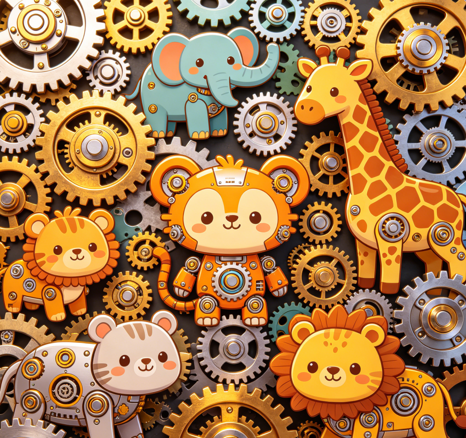 11 Mechanical Gear Zoo - Image 1